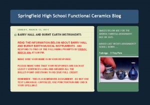 Springfield High Functional Ceramics Blog