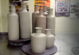 Stoneware CityScape Bottles by Paul Chenoweth